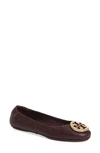 Tory Burch Women's Minnie Quilted Leather Travel Ballet Flats In Port / Aged Malbec