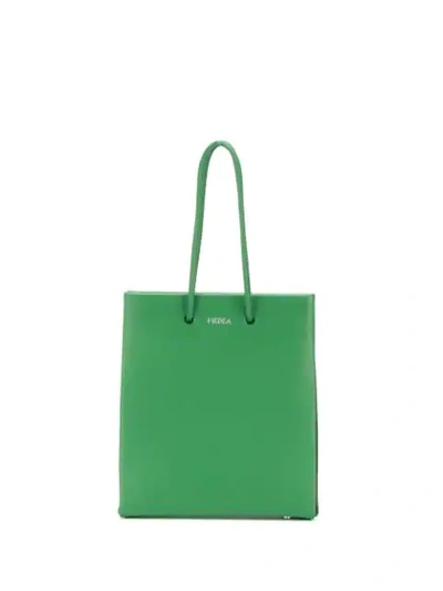 Medea Prima Tall Leather Bag - Green In Deep Green