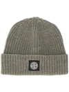 Stone Island Grey Wool Hat