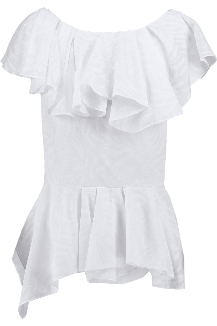 Chalayan Valance Ruffled Voile Top | ModeSens