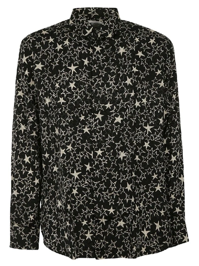 Saint Laurent Chemise Classique Shirt In Black/white