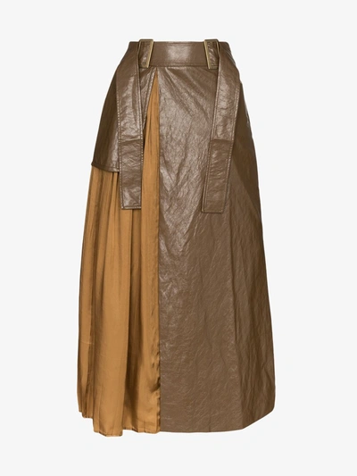 Rejina Pyo High-waist Pleated Maxi Skirt In Brown