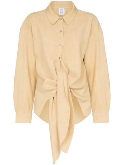 Rosie Assoulin Tie-waist Shirt In Neutrals