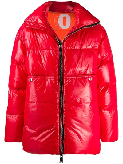 Khrisjoy Oversized Padded Coat In Red