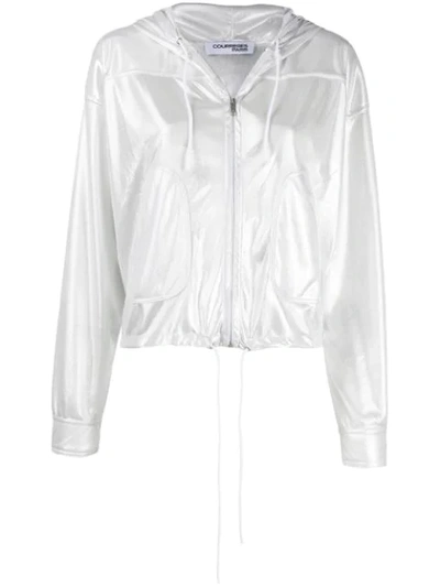 Courrèges Lightweight Zipped-up Jacket In Silver