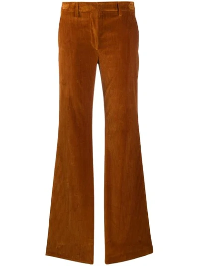 Etro Flared Style Trousers In Brown