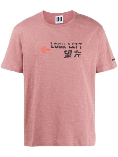 Les Hommes Logo T-shirt In Pink
