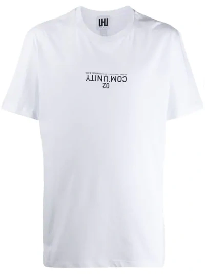 Les Hommes Logo T-shirt In White