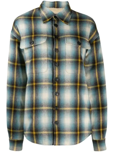 Dsquared2 Checked Trucker Shirt In Blue