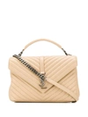 Saint Laurent Large Collège Shoulder Bag In Neutrals