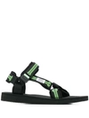 Suicoke Double Strap Sandals In Black