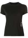 Rick Owens Drkshdw Embroidered Patch Fitted T-shirt In Black