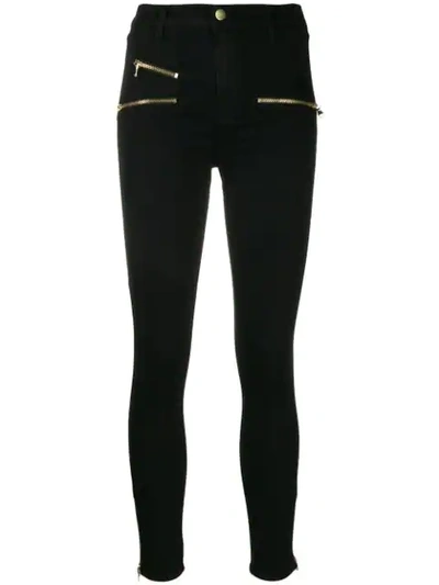 J Brand Cropped Skinny Jeans In Black