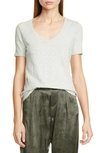 Atm Anthony Thomas Melillo Slub V-neck Tee In Sage