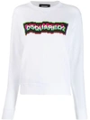 Dsquared2 3d Logo Print Sweatshirt In White