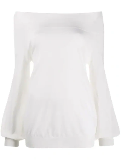 P.a.r.o.s.h Off-the-shoulder Jumper In White