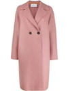 Harris Wharf London Double-breasted Coat In Pink