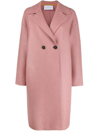 Harris Wharf London Double-breasted Coat In Pink