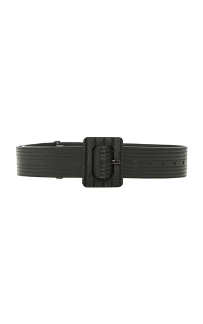 Givenchy Stitched Leather Waist Belt In Black
