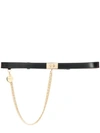 Givenchy Embellished Leather Waist Belt In Black