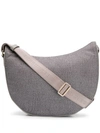 Borbonese Medium Luna Shoulder Bag In Grey