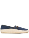 Gucci Gg Supreme Espadrille Loafers In Blue