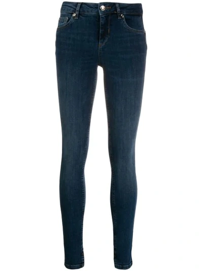 Liu •jo Skinny Jeans With Ankle Slits In Blue