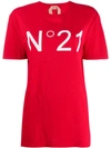 N°21 Logo Print T In 红色