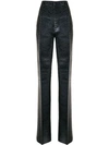 Dsquared2 High Waisted Glitter Trousers In Black