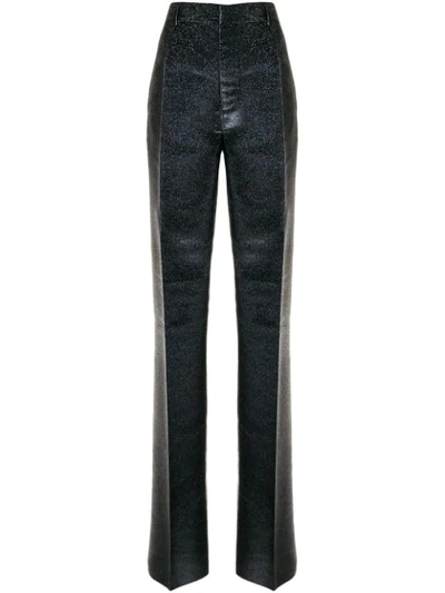 Dsquared2 High Waisted Glitter Trousers In Black