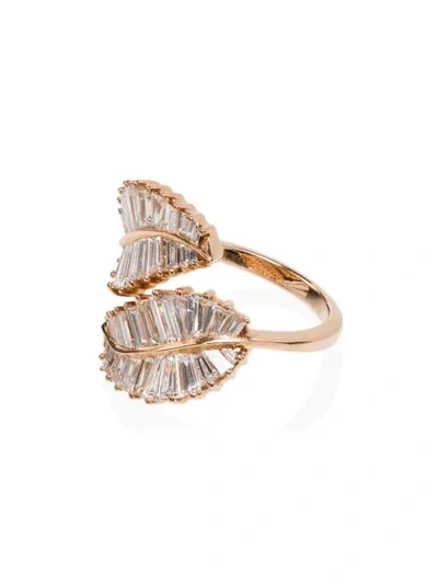 Anita Ko 18kt Rose Gold Diamond Palm Leaf Ring