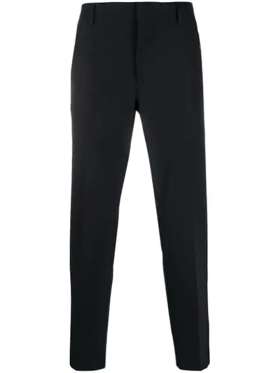 Prada Zipped Ankle Tailored Trousers In Black