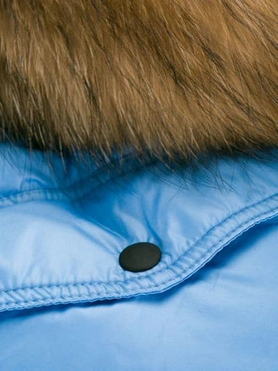 As65 Hooded Puffer Coat In Blue