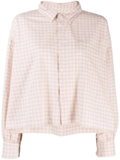 Bellerose Checked Boxy Shirt In Neutrals