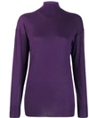 Tom Ford Turtle Neck Top In Purple