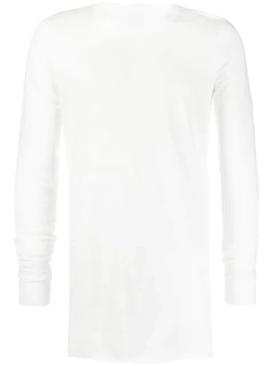 Rick Owens Long Line T In White