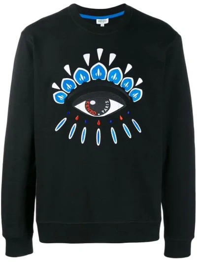 Kenzo Classic Eye Embroidered Sweatshirt In Black