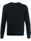 Barba Round Neck Jumper In Blue