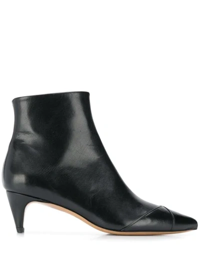 Isabel Marant Durfee Leather Ankle Boots In Black