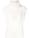 Jacquemus Aube Knitted Top In 80110 White
