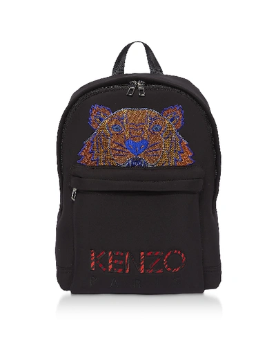 Kenzo Men's Tiger-embroidered Rucksack Backpack In Nero