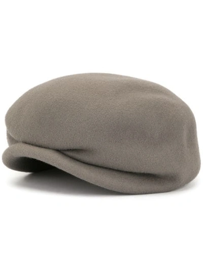 Nehera Felt Flat Cap In Grey