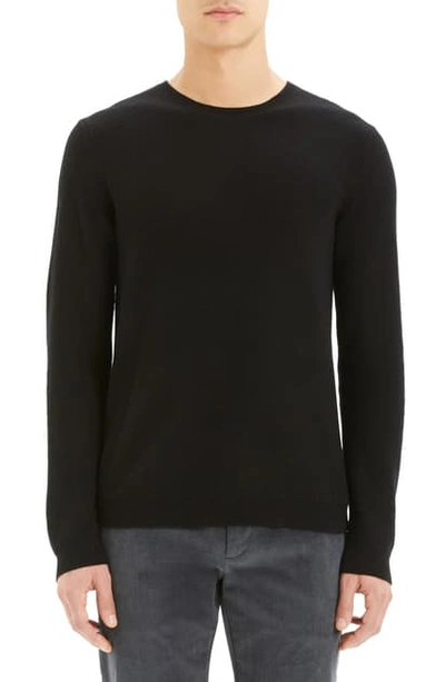 Theory Men's Medin Solid Cashmere Crewneck Sweater In Black