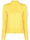 Sea Nora Side-slit Roll-neck Wool Sweater In Yellow