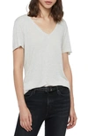 Allsaints Emelyn Shimmer Tee In Stone Marl