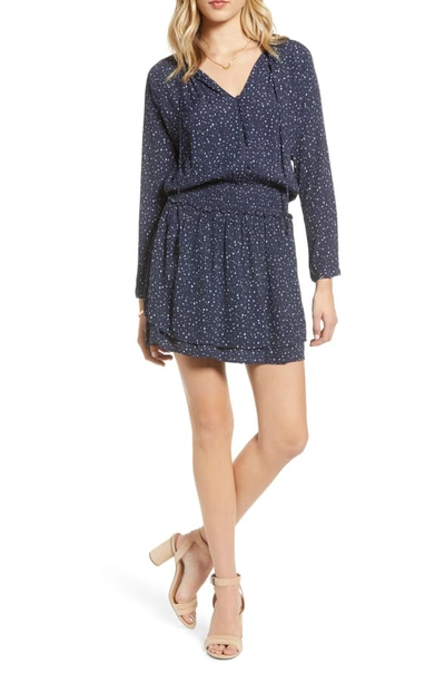 Rails Jasmine Printed Smocked Dress In Navy Nova