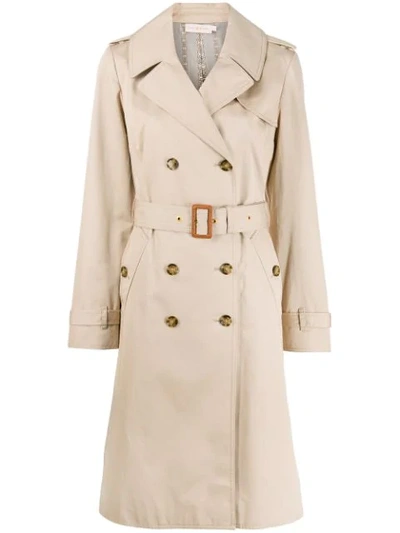 Tory Burch Gemini Lined Trench Coat In Neutrals