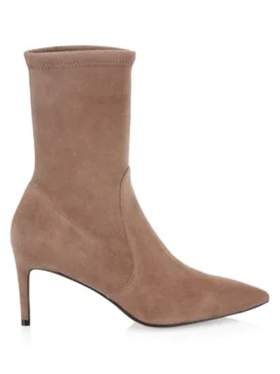 Stuart Weitzman Women's Wren High-heel Booties In Taupe Suede