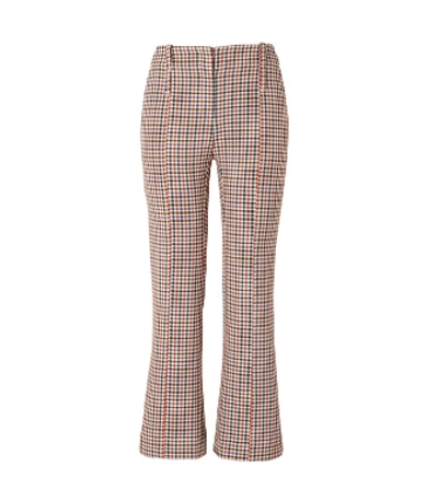 Tory Burch Plaid Boot-cut Pant In Double Faced Mens Suiting