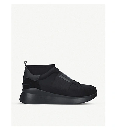 Ugg Neutra Leather And Neoprene Trainers In Black